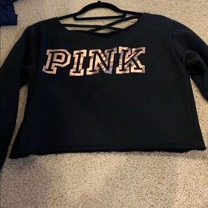 Comfortable off the shoulder cropped sweatshirt